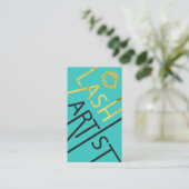 Mutige Make-upund Peitschen-Künstler-Visitenkarten Visitenkarte (Stehend Vorderseite)