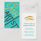 Mutige Make-upund Peitschen-Künstler-Visitenkarten Visitenkarte (Vorne/Hinten)
