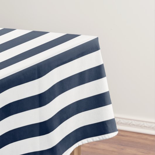 Mutige Marine-Blau-und Weiß-Streifen-Tischdecke Tischdecke (Beispiel)