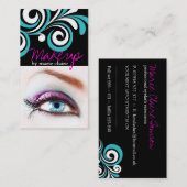 Mutige Maskenbildner-Visitenkarte-Schablone Terminkarte (Vorne/Hinten)