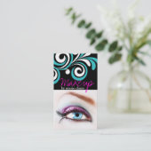 Mutige Maskenbildner-Visitenkarte-Schablone Terminkarte (Stehend Vorderseite)