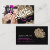 Mutige Maskenbildner-Visitenkarte-Schablone Visitenkarte (Vorne/Hinten)