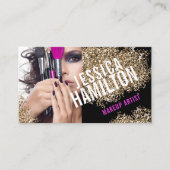 Mutige Maskenbildner-Visitenkarte-Schablone Visitenkarte (Vorderseite)