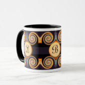 Mutige mit Monogramm Tasse (Vorderseite Links)