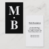 Mutige moderne Namensinitialen-Visitenkarte Visitenkarte (Vorne/Hinten)