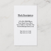 Mutige moderne Namensinitialen-Visitenkarte Visitenkarte (Rückseite)