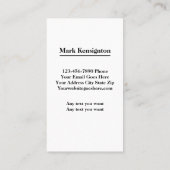 Mutige moderne Visitenkarten Visitenkarte (Rückseite)