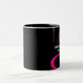 Mutige Monogramm-Kaffee-Tasse Zweifarbige Tasse (Mittel)