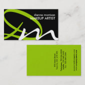 Mutige Monogramm-Visitenkarten Visitenkarte (Vorne/Hinten)