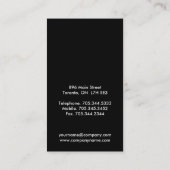 Mutige Monogramm-Visitenkarten Visitenkarte (Rückseite)