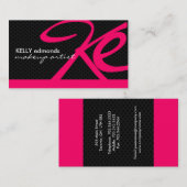 Mutige Monogramm-Visitenkarten Visitenkarte (Vorne/Hinten)