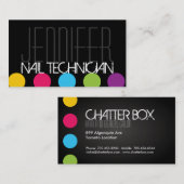 Mutige Nagel-Techniker-Visitenkarte Visitenkarte (Vorne/Hinten)