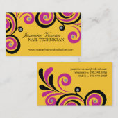 Mutige Nagel-Techniker-Visitenkarten Visitenkarte (Vorne/Hinten)