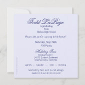 Mutige neue Klasse von Absolvent-Foto-Party 2012 Einladung (Rückseite)