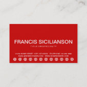 mutige PIZZA-Kunden-Loyalitätskarte Treuekarte (Rückseite)