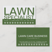 mutige RASEN-SORGFALT-Kunden-Loyalitätskarte Treuekarte (Vorne/Hinten)