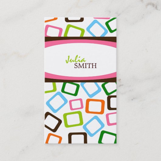 Mutige Retro Visitenkarten Visitenkarte (Vorderseite)