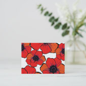 Mutige rote orange Mohnblumen Visitenkarte (Stehend Vorderseite)