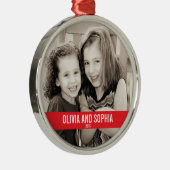 MUTIGE ROTES UND WEISSES WEIHNACHTSverzierung Silbernes Ornament (Rechts)