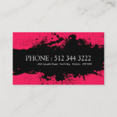 Mutige Salon-Visitenkarten Visitenkarte (Rückseite)