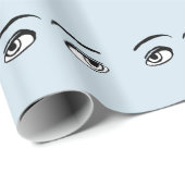 mutige Schwarz-Weiß-Illustration Geschenkpapier (Rolleneckpunkt)