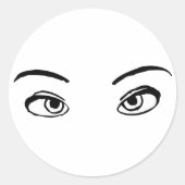 mutige Schwarz-Weiß-Illustration Runder Aufkleber (Vorderseite)