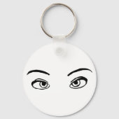 mutige Schwarz-Weiß-Illustration Schlüsselanhänger (Vorderseite)