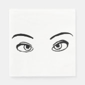 mutige Schwarz-Weiß-Illustration Serviette (Vorderseite)