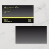 Mutige schwarze und gelbe Visitenkarte (Vorne/Hinten)