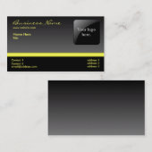 Mutige schwarze und gelbe Visitenkarte - mit Logo (Vorne/Hinten)