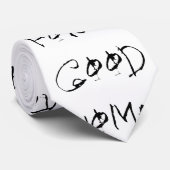 Mutige Schwarzweiss-Aussage Krawatte (Gerollt)