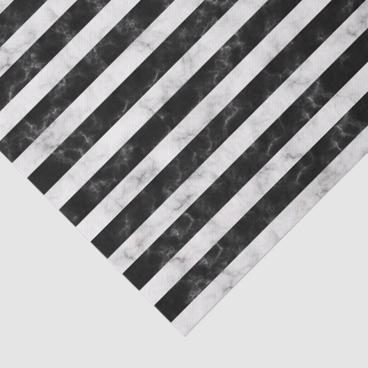 Mutige Schwarzweiss-Marmorstreifen Seidenpapier (Ausschnitt)