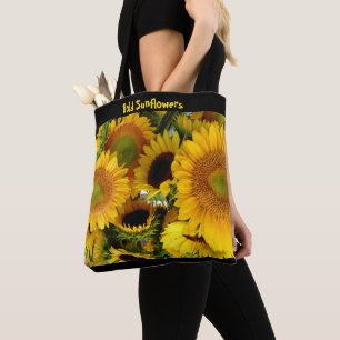 Mutige Sonnenblume-Bauers-Markt-Tasche Tasche