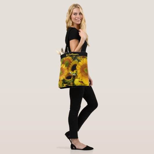 Mutige Sonnenblume-Bauers-Markt-Tasche Tasche (Am Model)