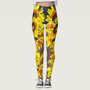 Mutige Sonnenblume-Leggings Leggings