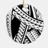 mutige Stammes- das Polynesien-Inselhawaii tatau Keramikornament (Hinten)