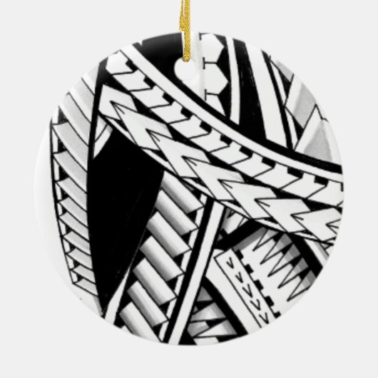 mutige Stammes- das Polynesien-Inselhawaii tatau Keramikornament (Hinten)