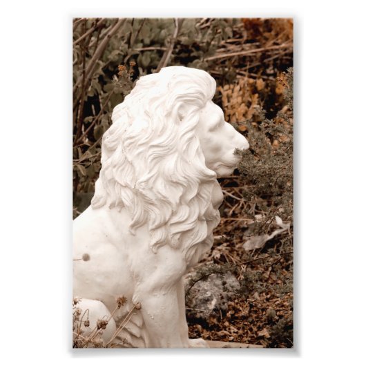 Mutige Statue aus weißem Stein Fotodruck (Vorne)