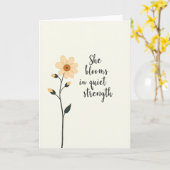 Mutige Stille Muttertags-Karte Karte (Gelbe Blume)