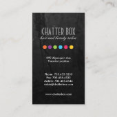 Mutige stilvolle Visitenkarte (Rückseite)