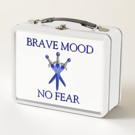 Mutige Stimmung Kinder Metall Lunchbox (Vorderseite)