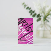 Mutige strukturierte Maskenbildner-Visitenkarten Visitenkarte (Stehend Vorderseite)