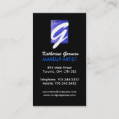 Mutige strukturierte Maskenbildner-Visitenkarten Visitenkarte (Rückseite)