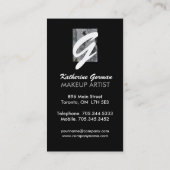 Mutige strukturierte Maskenbildner-Visitenkarten Visitenkarte (Rückseite)