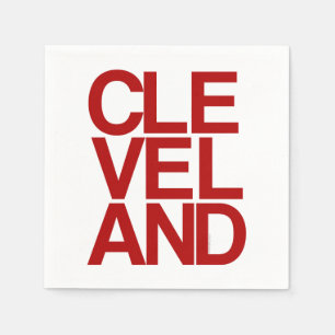 Mutige typografische Cleveland-Andenken Serviette