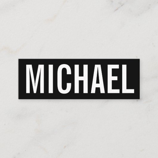 Mutige unbedeutende berufliche moderne mini visitenkarte (Vorderseite)