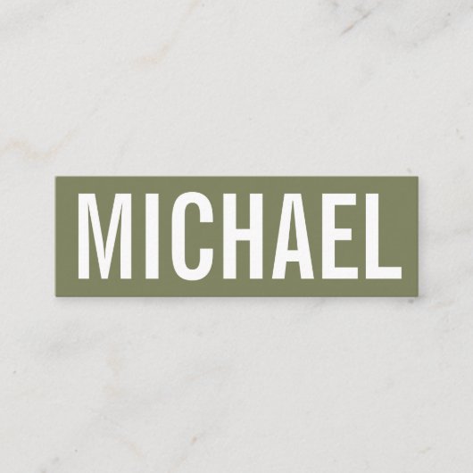 Mutige unbedeutende berufliche moderne mini visitenkarte (Vorderseite)