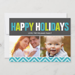 Mutige und bunte frohe Feiertage Karten