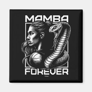Mutige und furchtlose Mamba Girl-Motivation Magnet