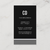 Mutige und moderne Visitenkarten Visitenkarte (Rückseite)